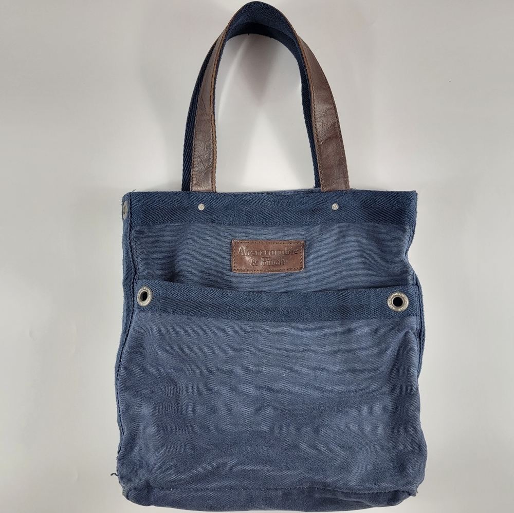Abercrombie & Fitch Canvas Bag in Navy Blue - Picture 1 of 13